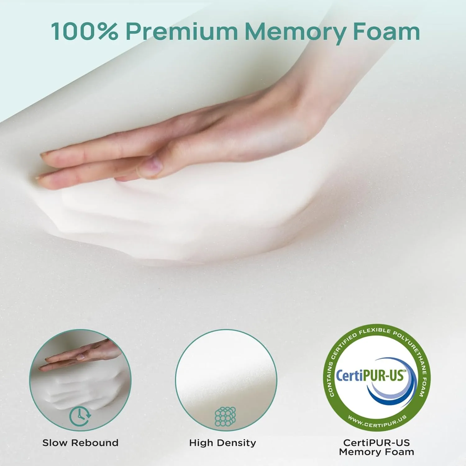 2 Inch Memory Foam Mattress Topper King Size, Soft Mattress Topper for Back Pain Relief, Orthopedic Bed Topper with 2-Sided Breathable Cover, Ergonomic 5-Zone Design, CertiPUR-US Certified