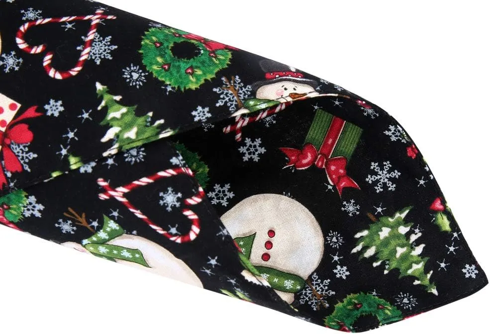 2 Pack Christmas Dog Bandana Reversible Triangle Bibs Scarf Accessories for Dogs Cats Pets Animals