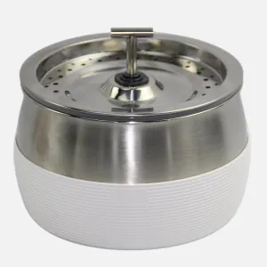 3L Automatic Electric Pet Water Fountain | Stainless Steel Feeder Bowl Dispenser, White