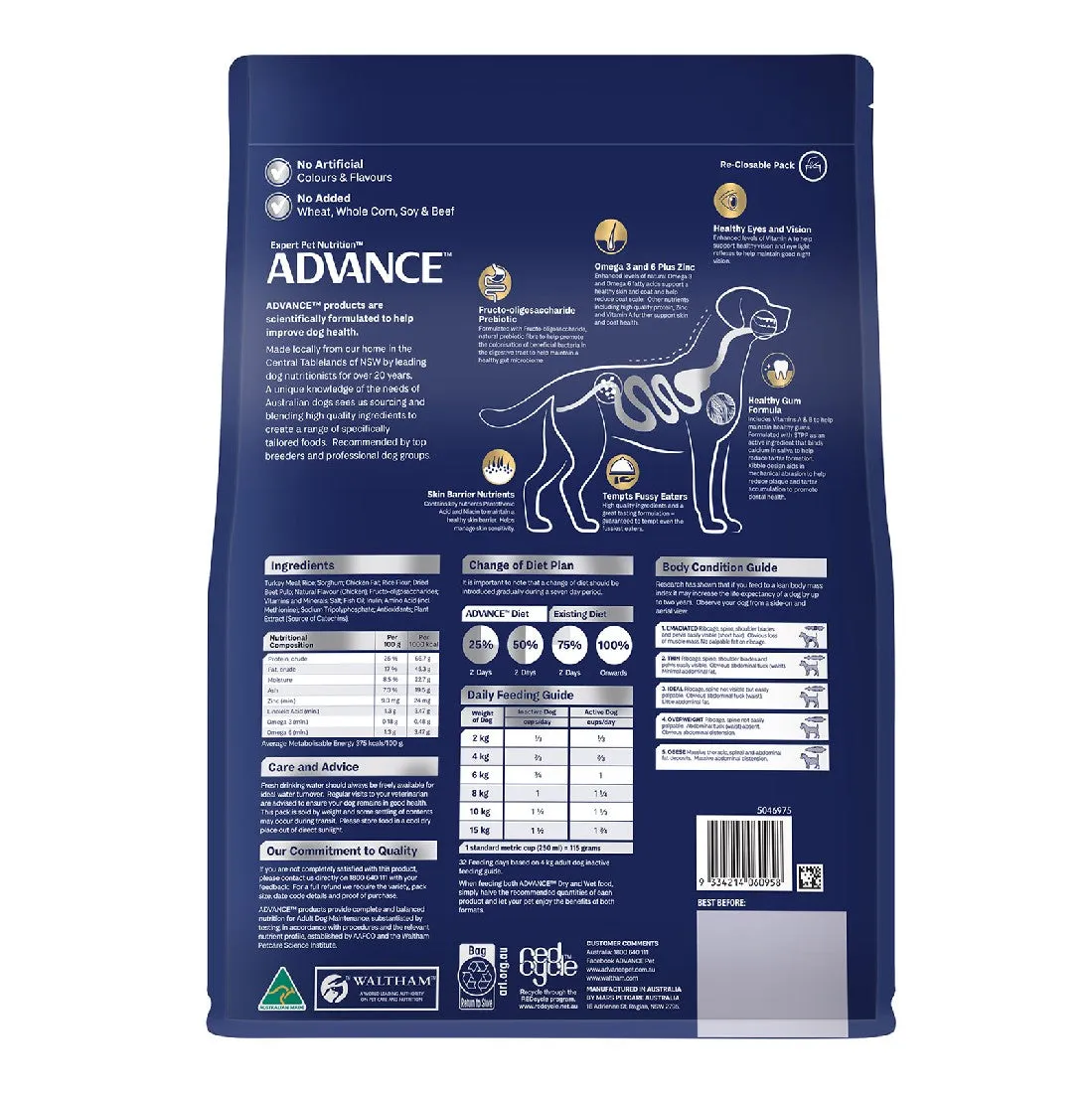 Advance Adult Dog Maltese Cross Turkey & Rice 2.5kg