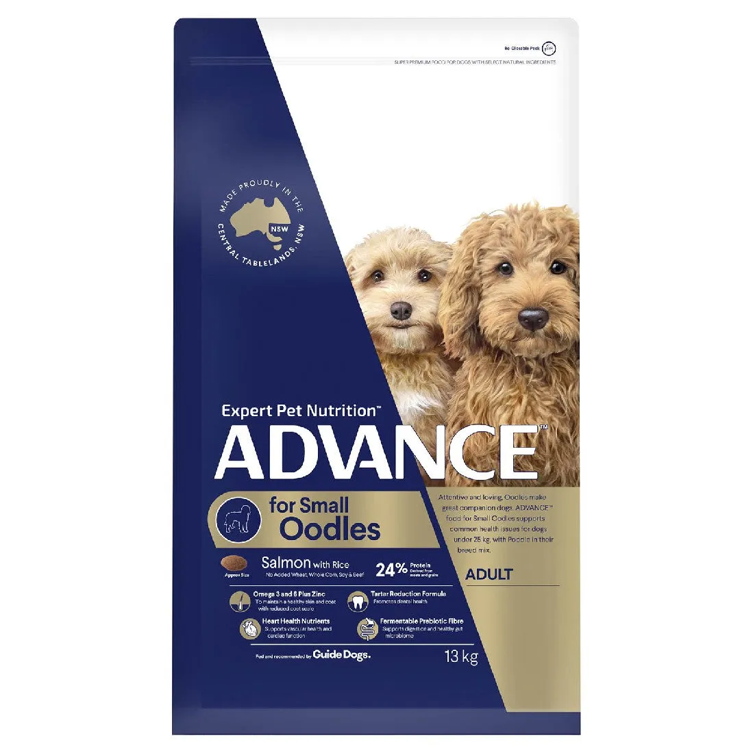 Advance Dog Food For Small Oodles Salmon And Rice 13kg