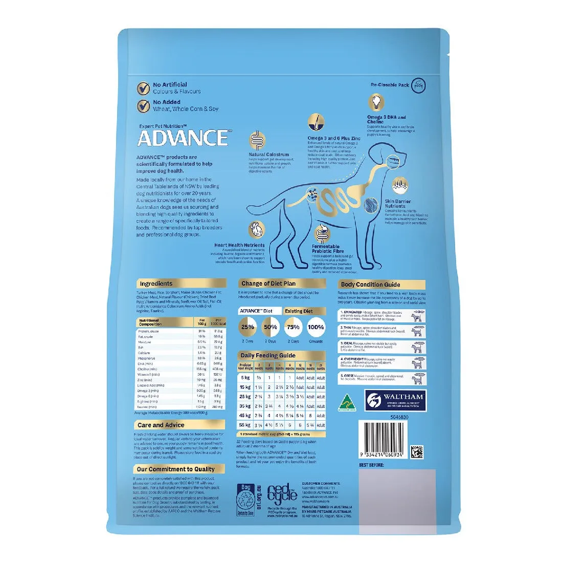 Advance Puppy Food For Oodles Turkey With Rice 2.5kg