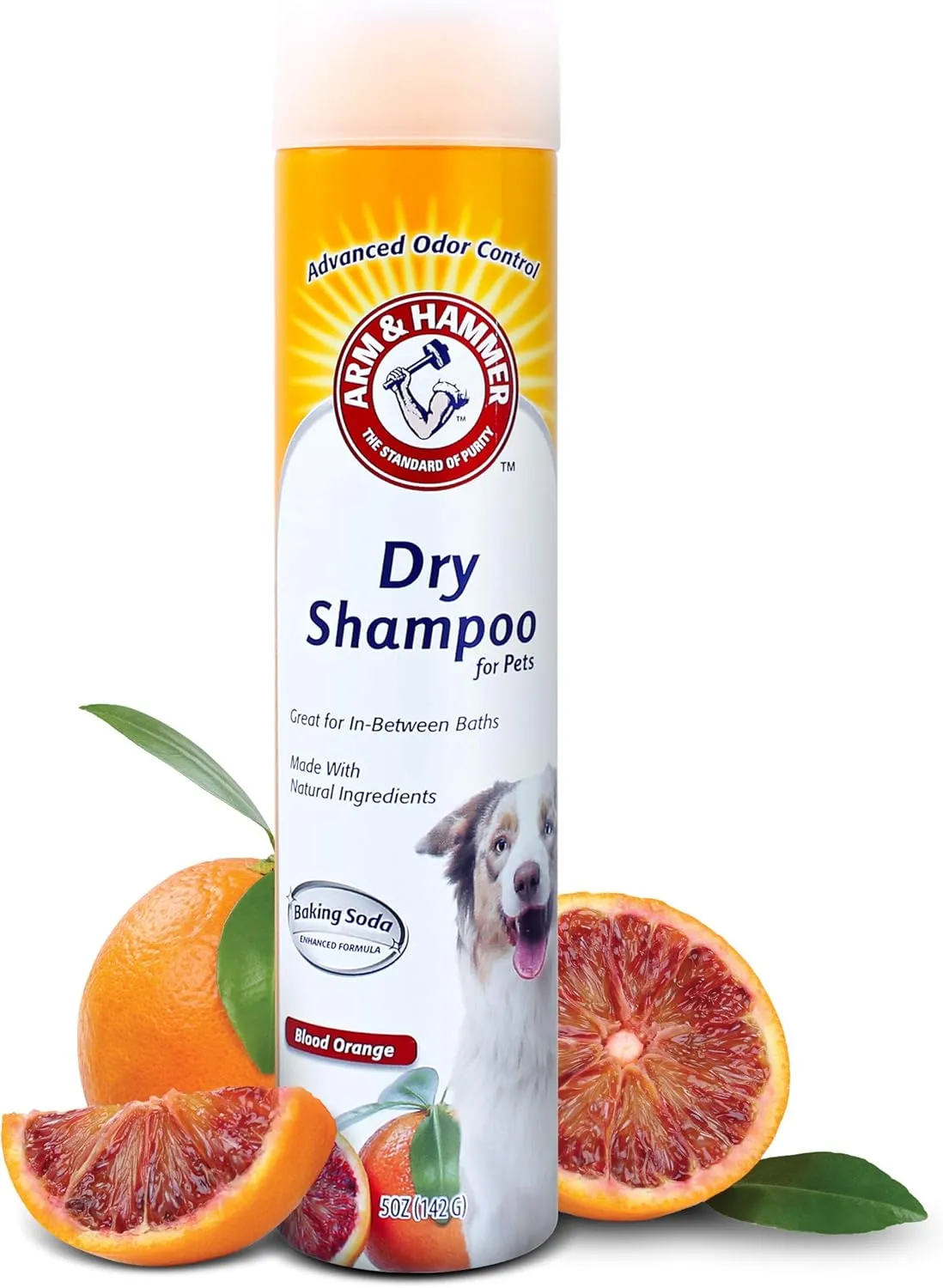 Arm & Hammer for Pets Aerosol Dry Shampoo for Dogs | Waterless Shampoo Spray for Dogs & Puppies | Citrus Blood Orange Scent, 5 Ounces - 6 Pack Dry Dog Shampoo Spray
