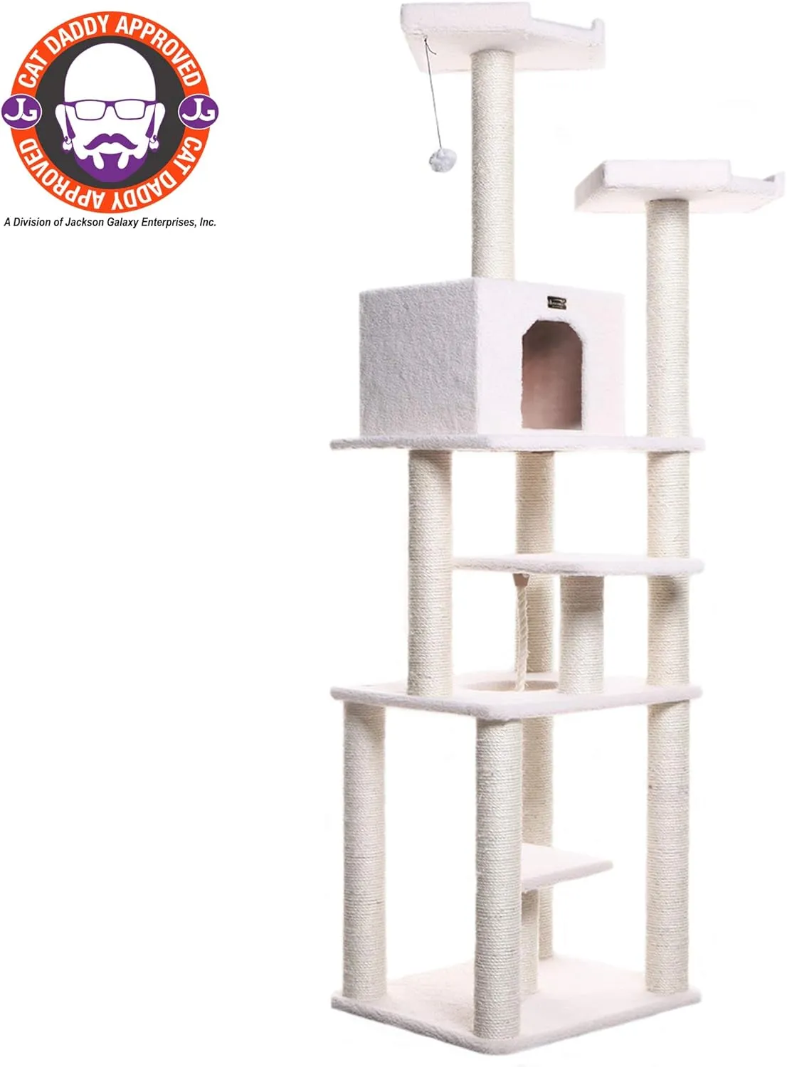 Armarkat Cat Tree Model B7801, Alabaster, 32"(L)X27"(W)X78"(H)