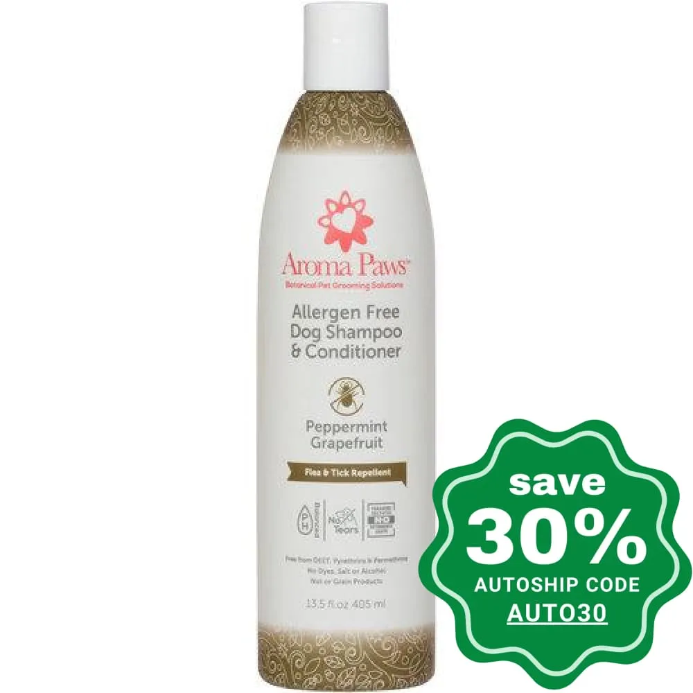Aroma Paws - Dog Shampoo & Conditioner - Allergen Free Bug Repellent - 13.5OZ