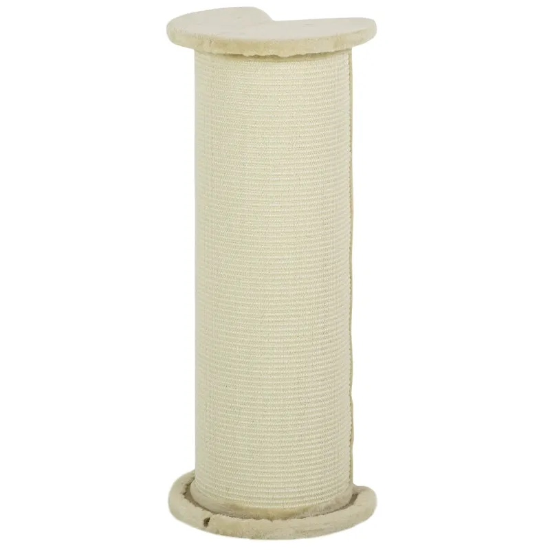 Beige 85cm Cat Scratching Post with Sisal Rope & Plush