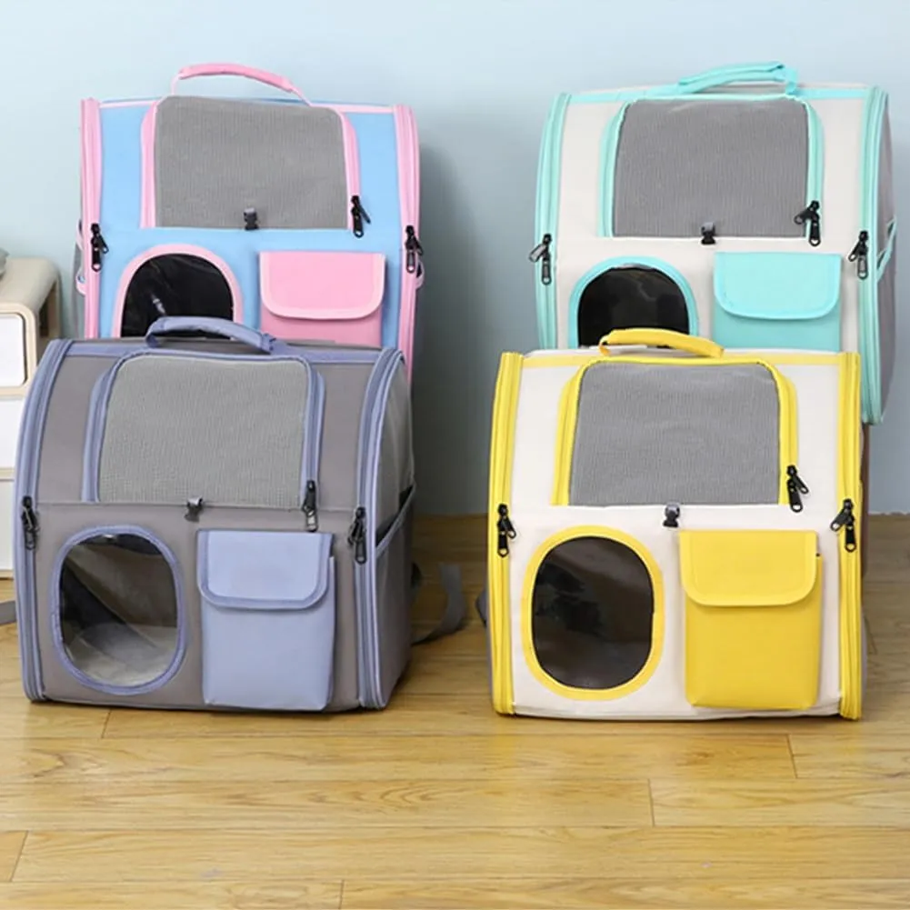 Cat Dog Carrier Backpacks,Pet Backpack Carrier, Bubble Backpack Pet Carriers with Breathable Mesh for Cats Small Dogs Puppies Animals for Travel, Hiking, Camping or Outdoor Use (Green)