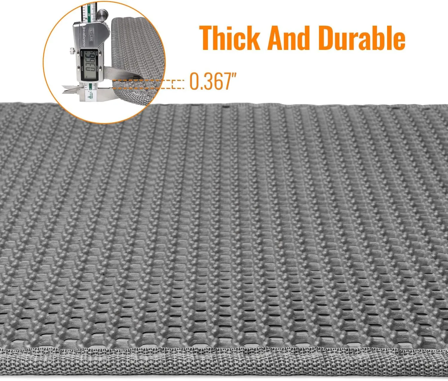 Cat Litter Mat-23"X17" Litter Box Mat for Kitty, EVA Honeycomb Double Layer Design, Urine & Waterproof Scatter Control, Less Waste, Easier To Clean,Non Slip, Gray