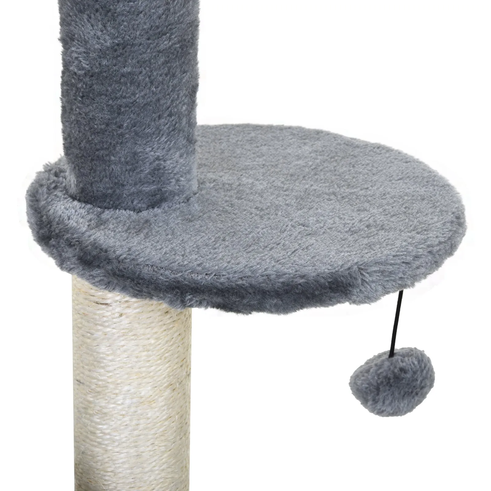 Cat Multi-Activity Tree Tower w/ Perch House Scratching Post Play Ball Plush Fun