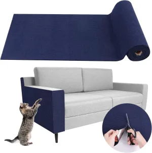 Climbing Cat Scratcher Mat Trimmable Cat Scratching Post Carpet 78.7x15.8 Self Adhesive Carpet Mat Pad Replacement for Cat Tree Shelves Post Couch Wall Furniture Steps DIY Protector (Dark Blue)
