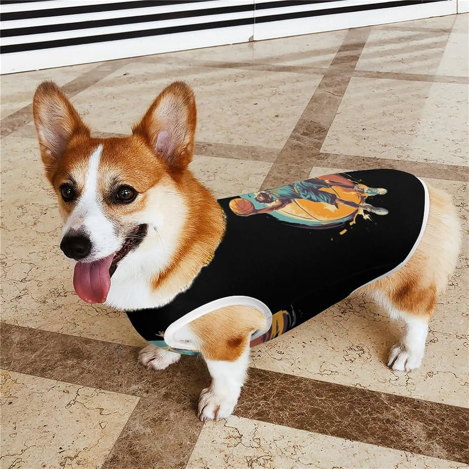 Cool Basketball Player Dog Shirts Summer Pet T Shirts Sleeveless Pet Clothes Dog Vest Tank Tops for Dogs Cats 2XL