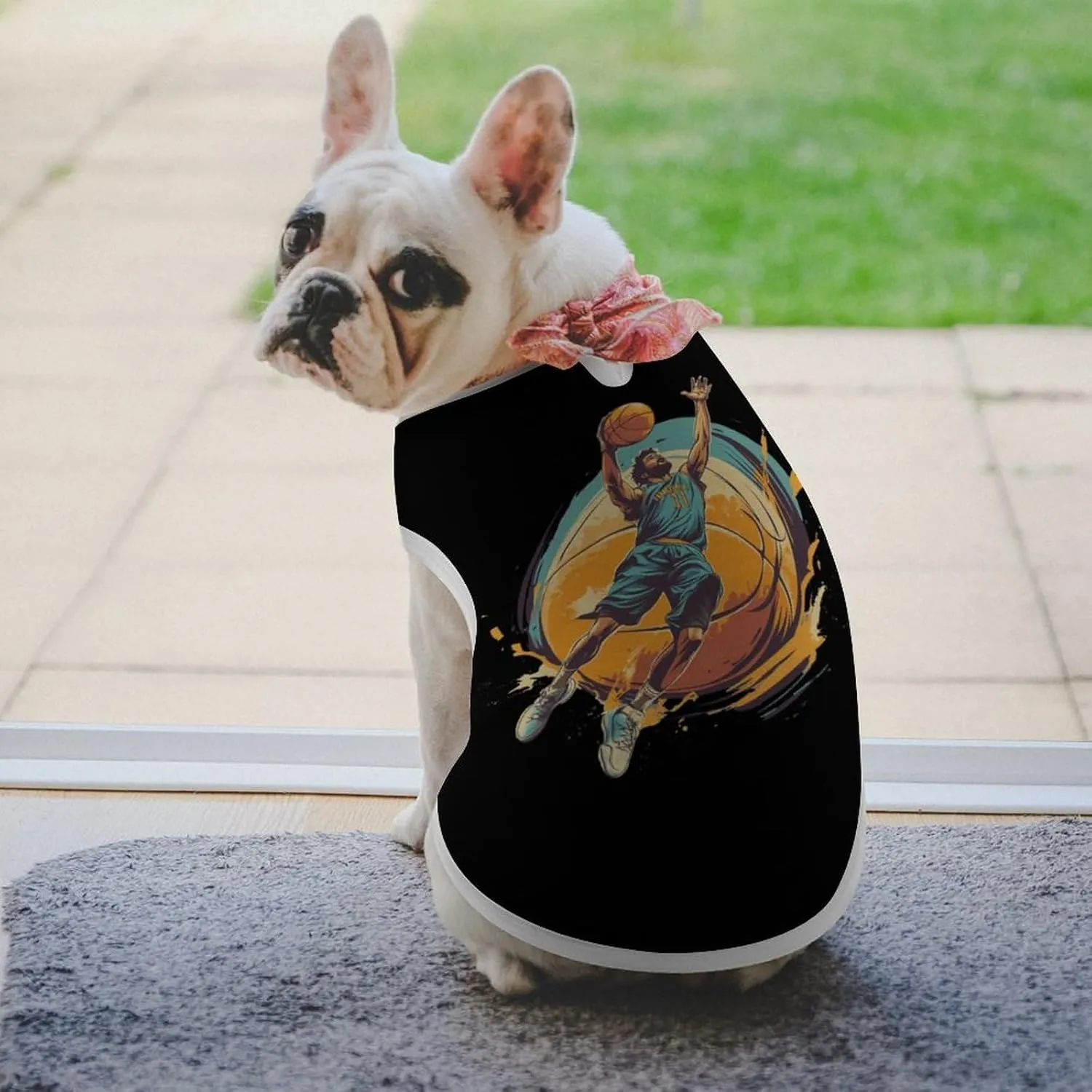 Cool Basketball Player Dog Shirts Summer Pet T Shirts Sleeveless Pet Clothes Dog Vest Tank Tops for Dogs Cats 2XL