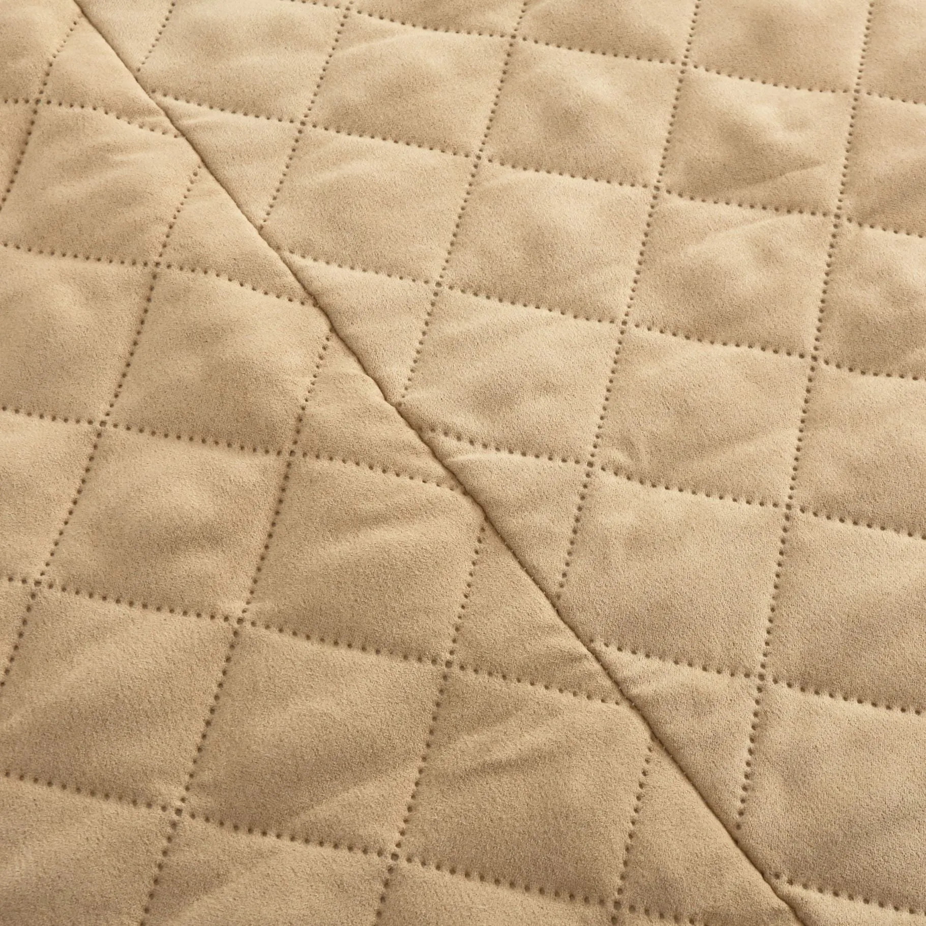 Cosy Quilted Sofa Protector Cover for Loveseat - Oat