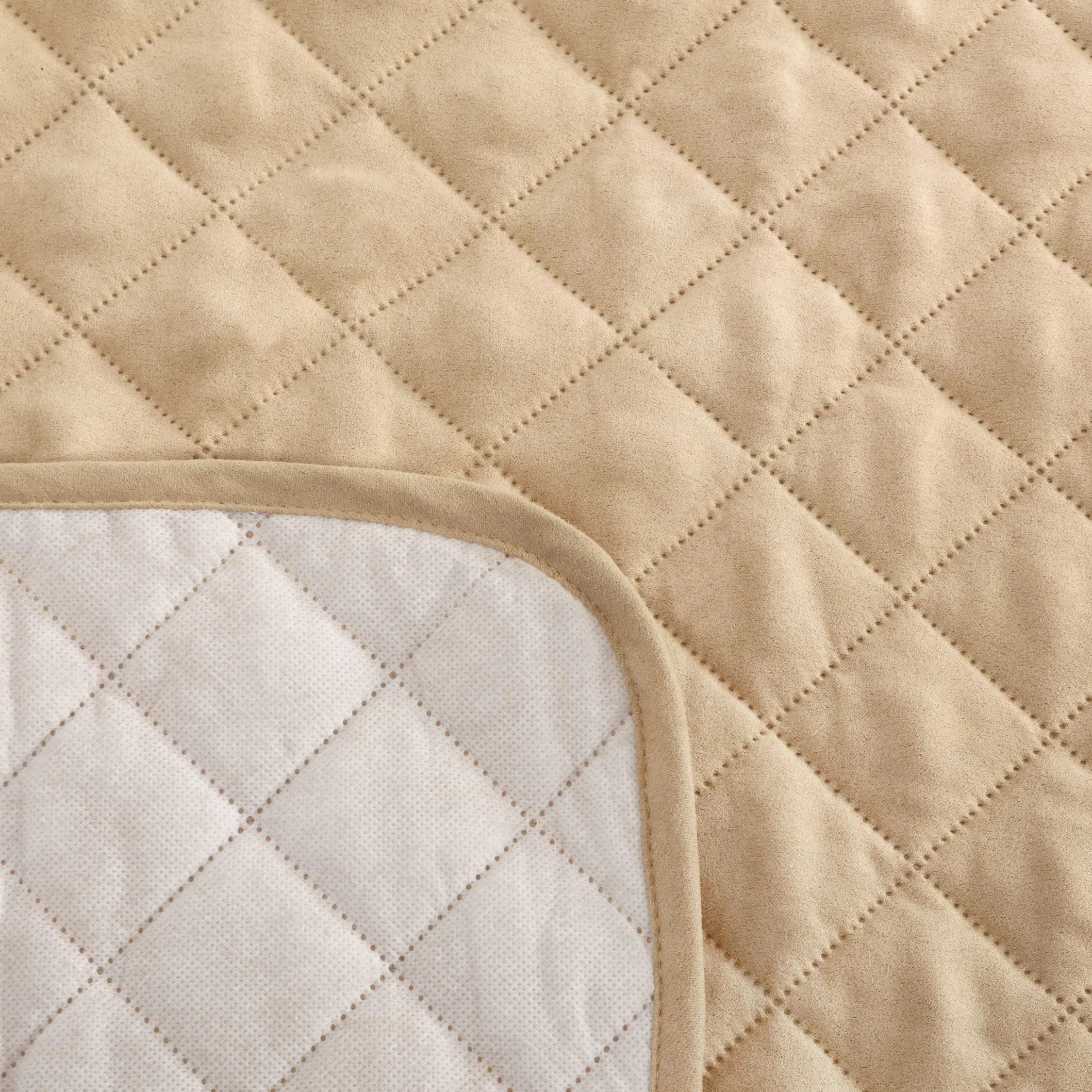 Cosy Quilted Sofa Protector Cover for Loveseat - Oat
