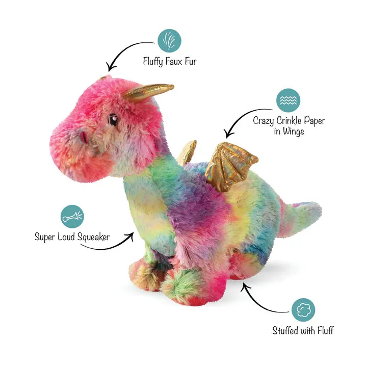 Fringe Dog Toy Rainbow Dragon