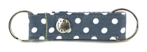 Grey/White Polka Dot Snappy Keychain - 511