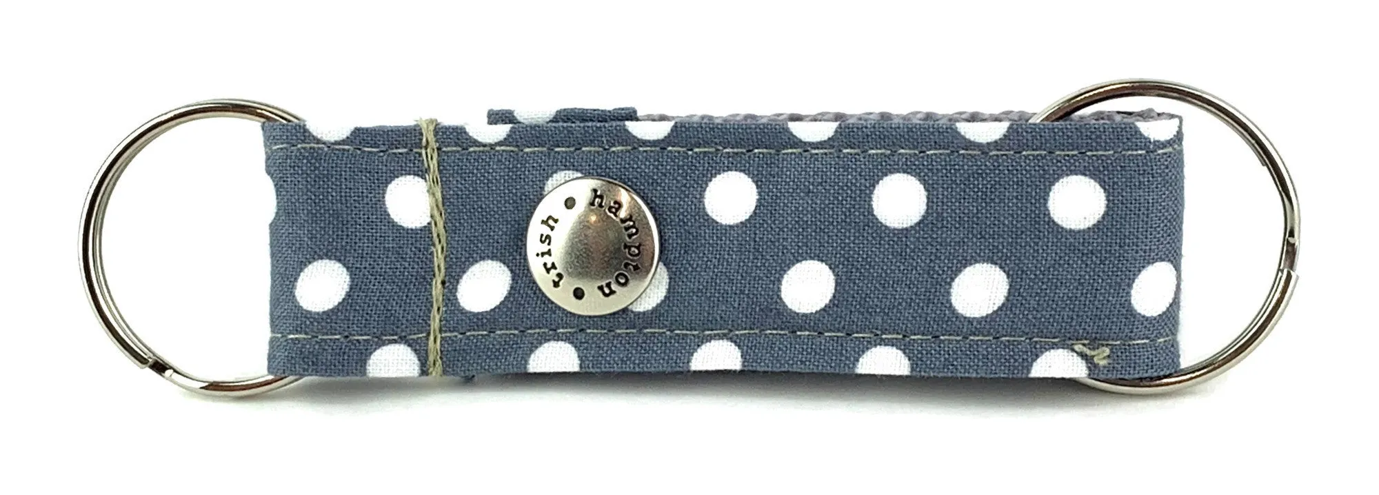 Grey/White Polka Dot Snappy Keychain - 511