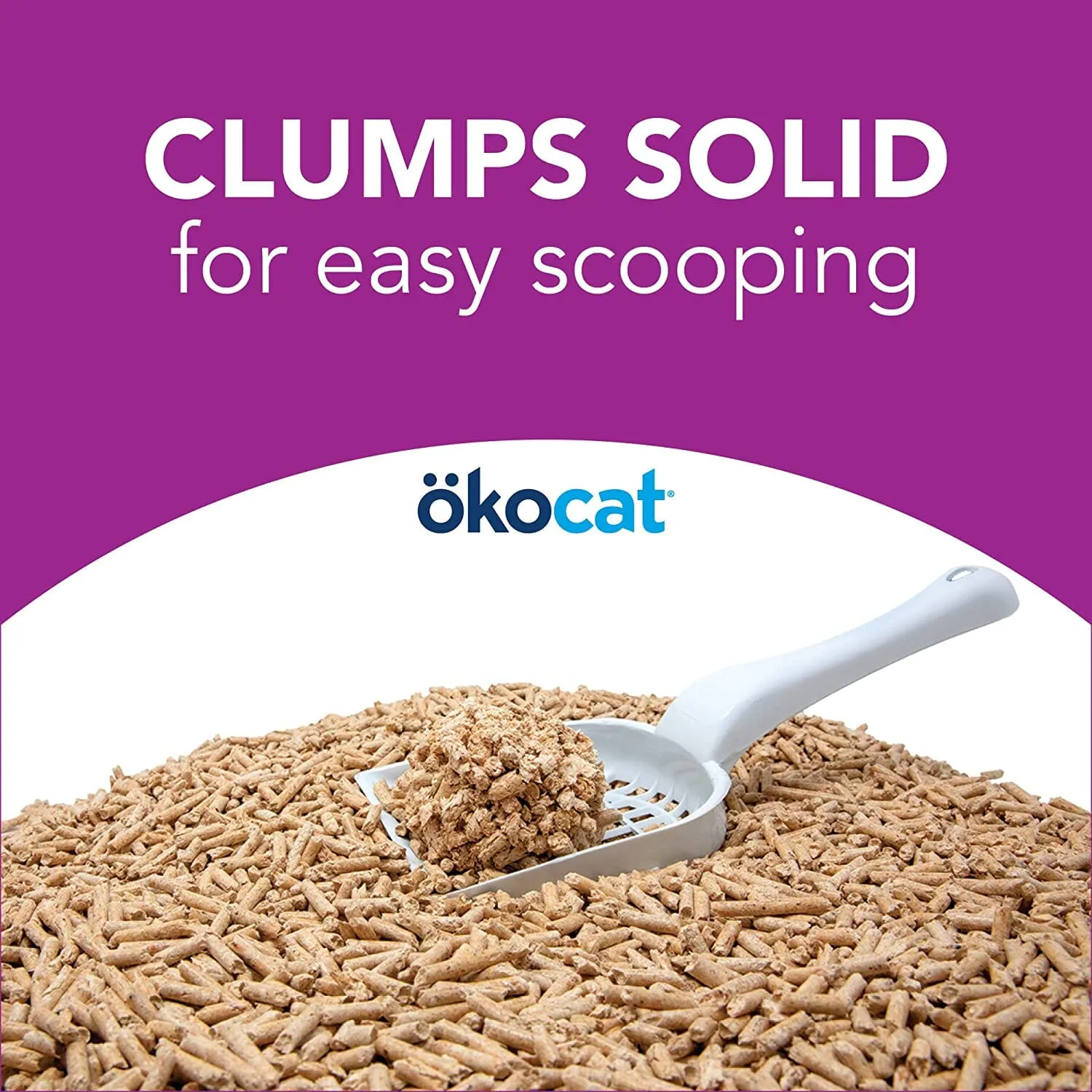 Healthy Pet Okocat Cat Clumping Wood Litter for Long Hair Breeds Cat Litter - 22.2 Lbs