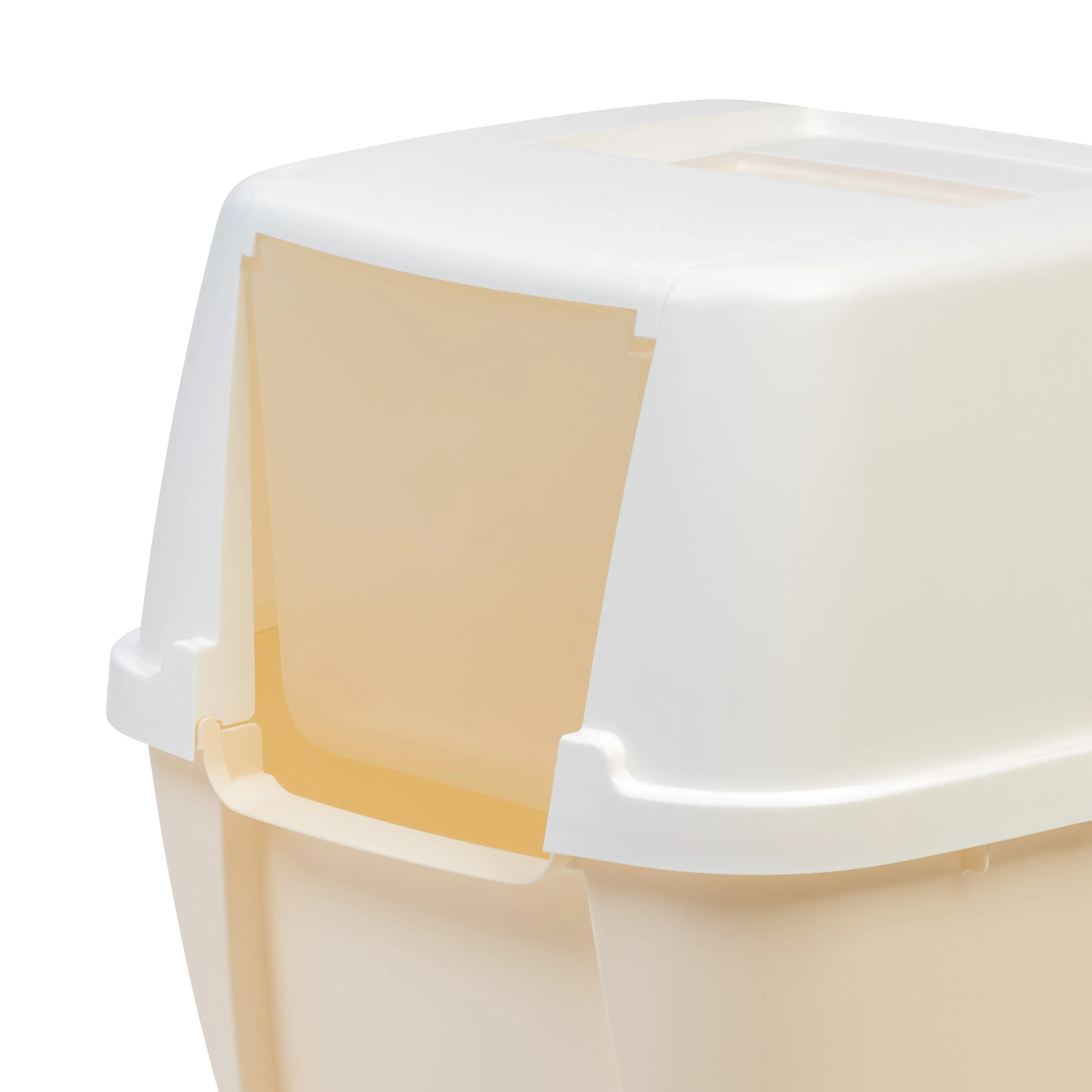 Jumbo Hooded Litter Box with Scoop, Off White