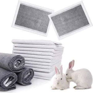 kathson 20 Pcs Guinea Pig Cage Liners Disposable 13" x 18" Rabbit Disposable Potty Training Pad Super Absorbent & Leak-Free Pet Supplies for Bunny Kitten Small Dog Guinea Pig