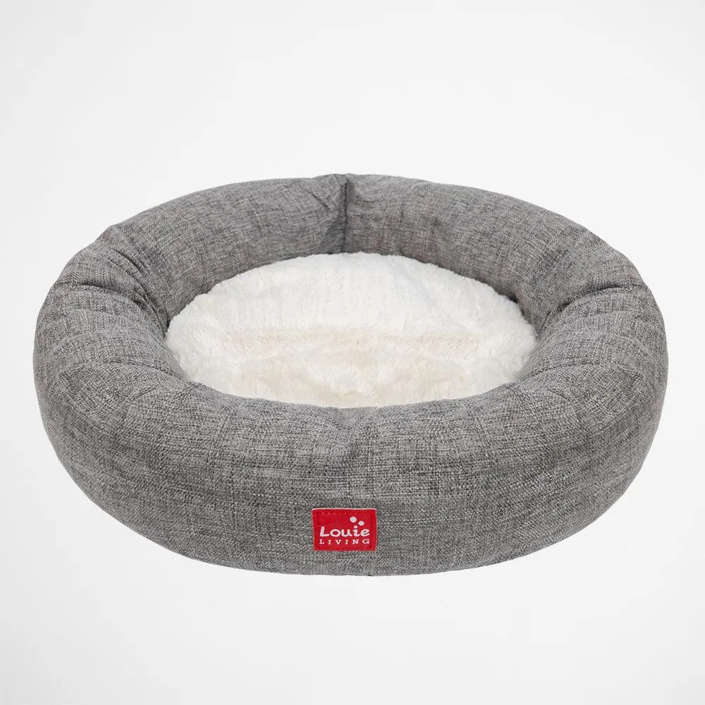 Louie Living | Donut Lounger Pet Bed - Grey