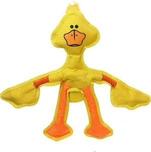 Multipet Skele Duck Dog Rope Toy - Nylon Tug of War - Squeaky Toy for All Dogs - for Playing Toss & Fetch - Cute Dog Pet Toy (15", Yellow)