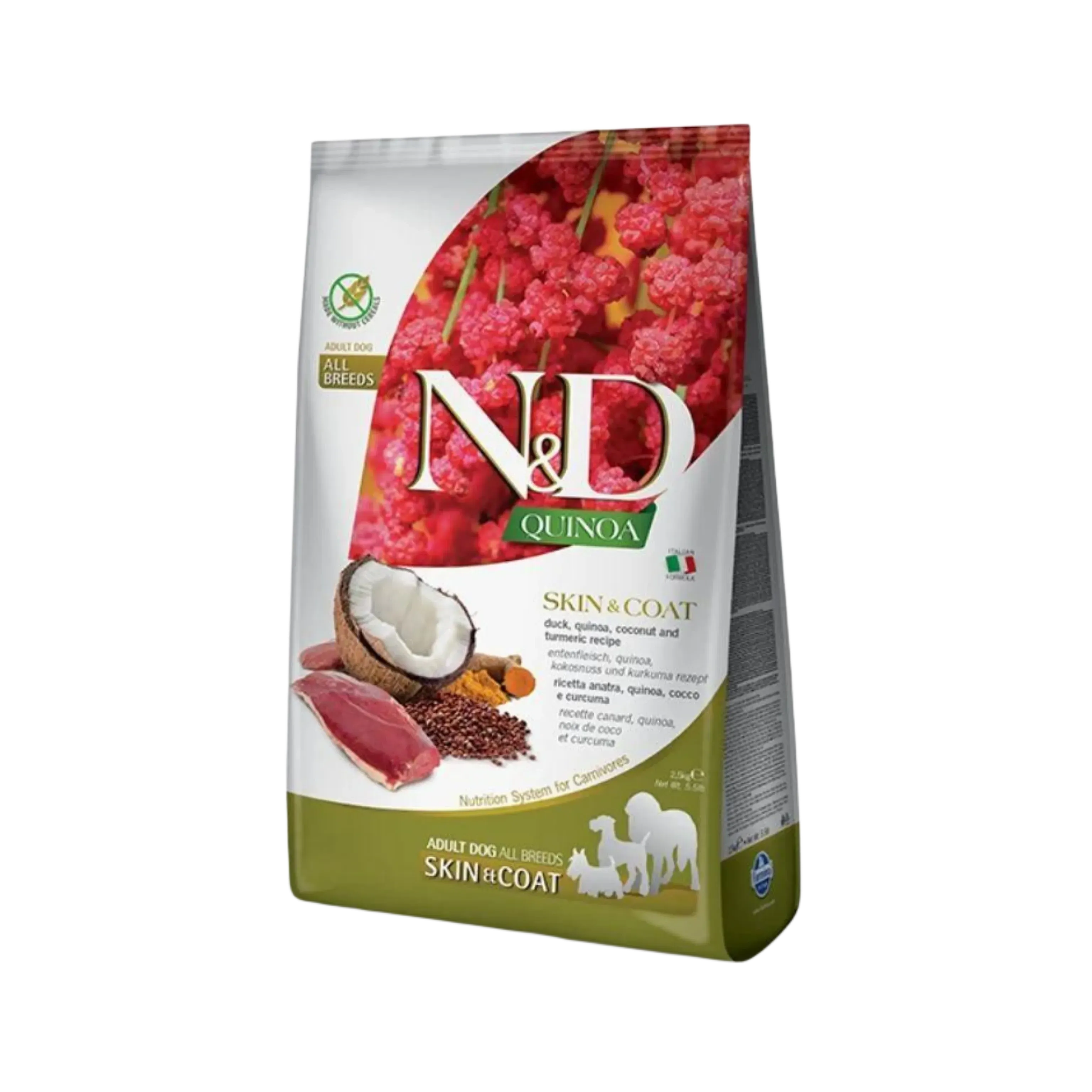N&D QU SKIN & COAT DUCK ADU DRY FOOD (L)