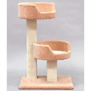 North American Pet Tree with 2 Sleep Trays Double Decker Assorted 35 in