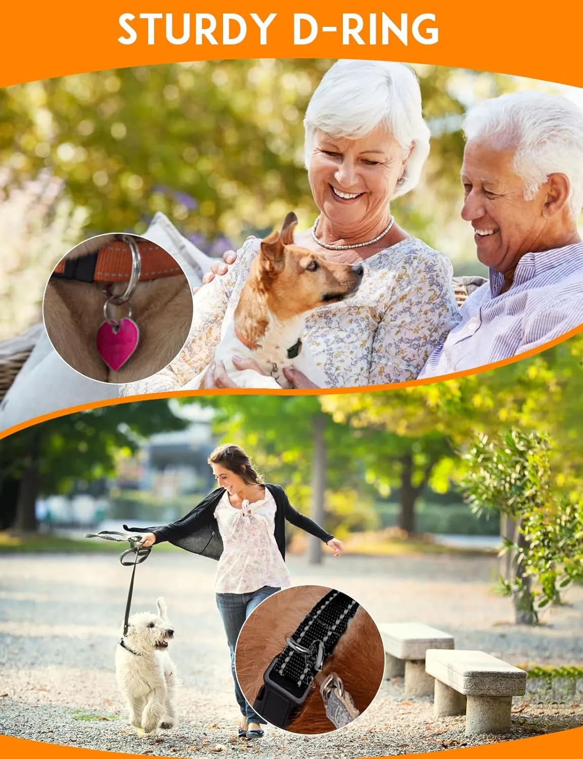 PaiPaitek E-Collar Replacement Strap Compatible with Patpet, Sportdog, Garmin, Dogtra, Delupet, Bousnic, Petspy, Nbju Shock Collar Replacement Collar - 2 Packs