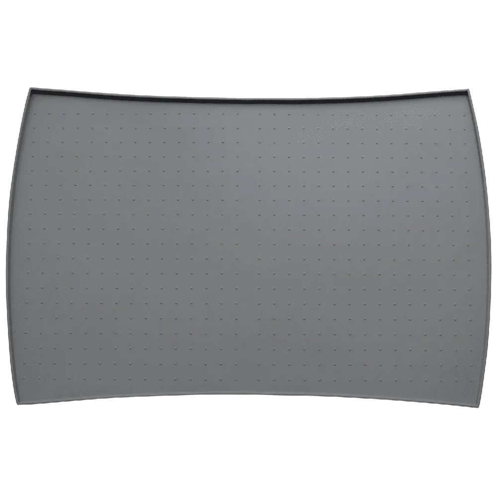 PetFusion Pet Food Mat in Premium FDA Grade Silicone (Large, Grey)