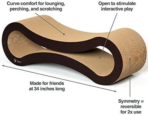 PetFusion Ultimate Cat Scratcher Lounge. [Superior Cardboard & Construction]. Beware 'Cheaper copycats' with 'unverified' Reviews