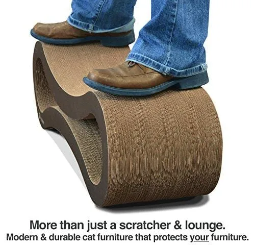 PetFusion Ultimate Cat Scratcher Lounge. [Superior Cardboard & Construction]. Beware 'Cheaper copycats' with 'unverified' Reviews
