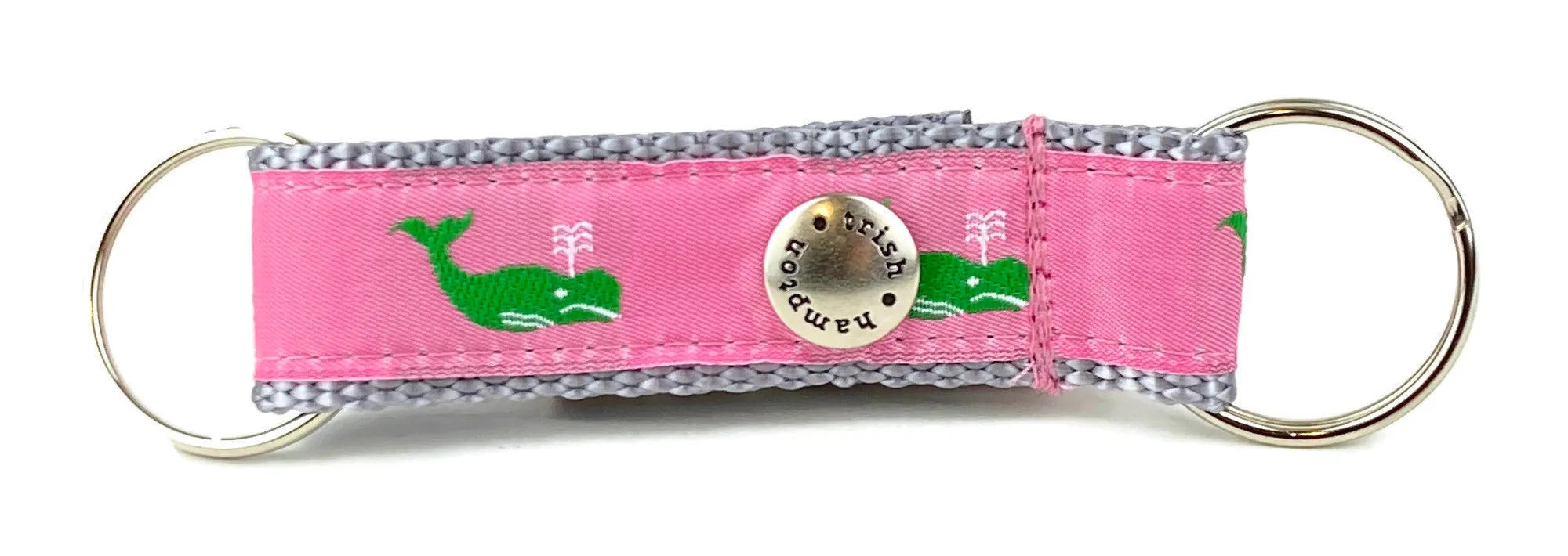 Pink/Green Whales Snappy Keychain - 751