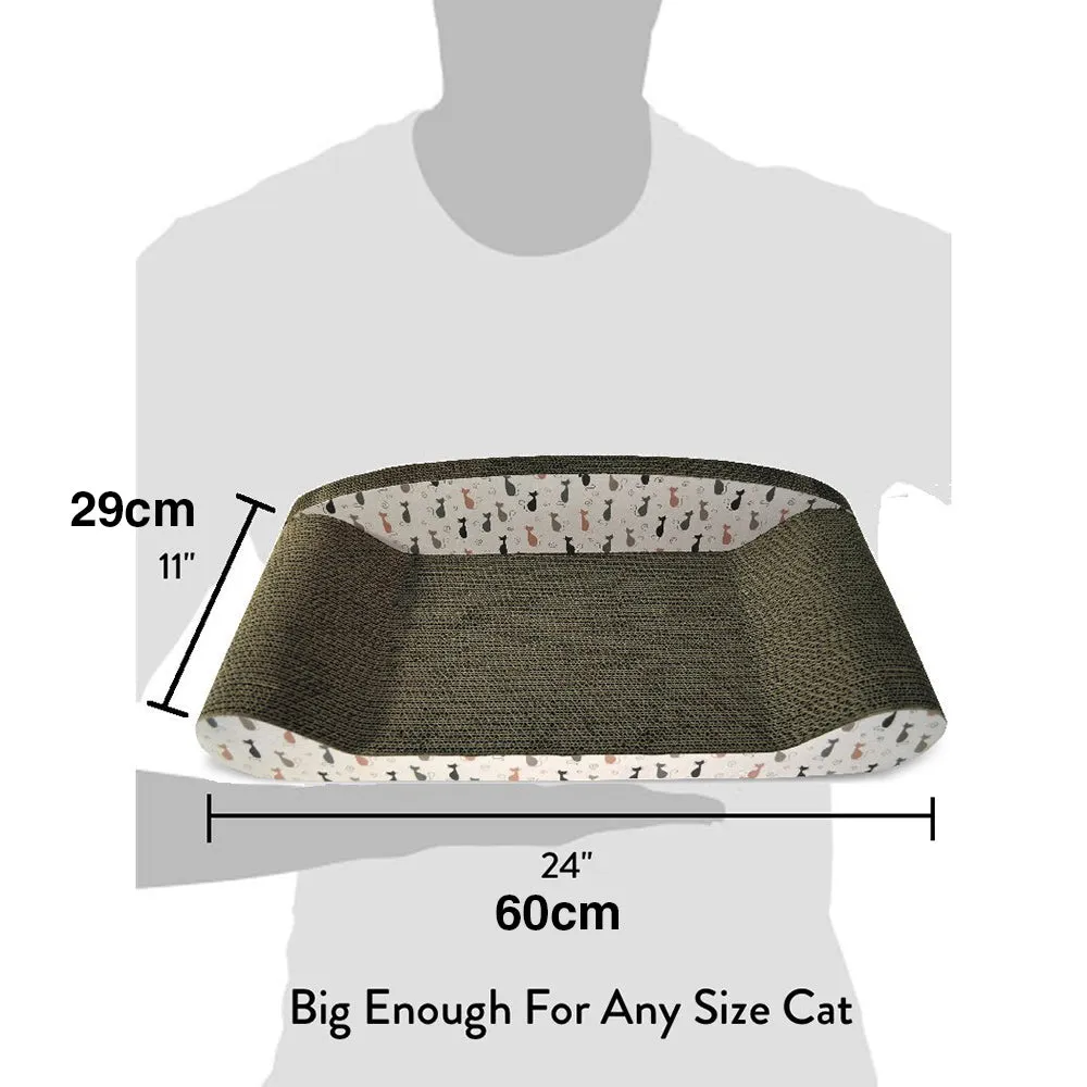 Pipers Cat Scratcher Cardboard Bed Lounge Sofa Pet House Post Board Small Large