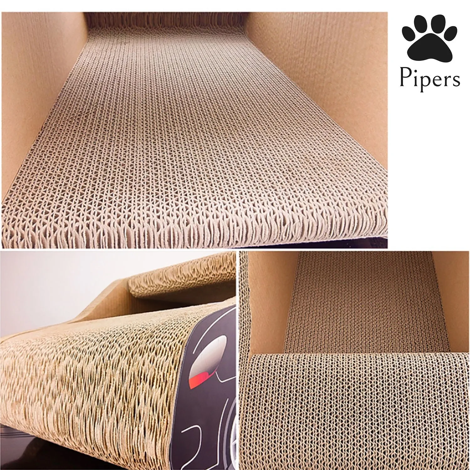 Pipers Cat Scratcher Cardboard Bed Lounge Sofa Pet House Post Board Small Large