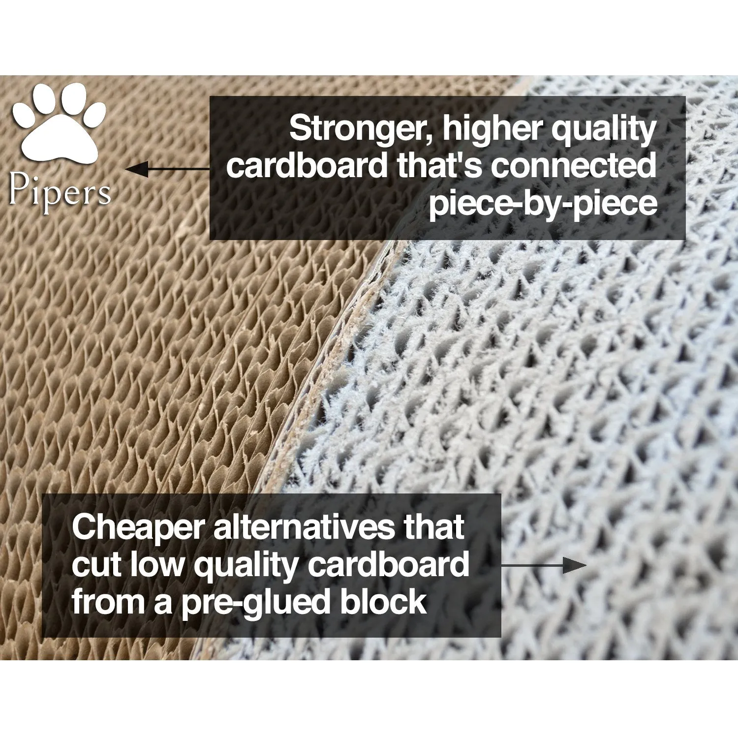 Pipers Cat Scratcher Cardboard Bed Lounge Sofa Pet House Post Board Small Large