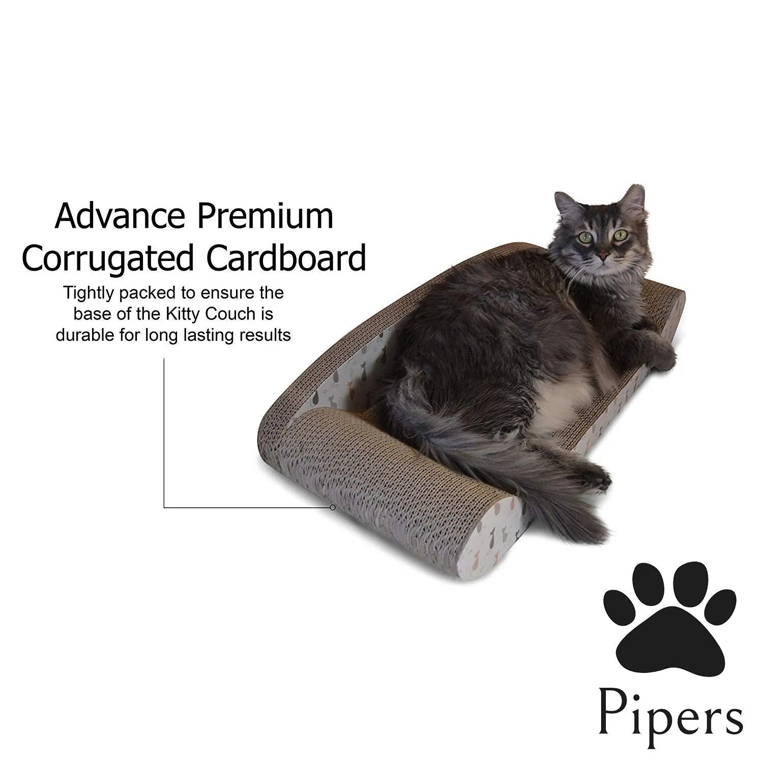 Pipers Cat Scratcher Cardboard Bed Lounge Sofa Pet House Post Board Small Large