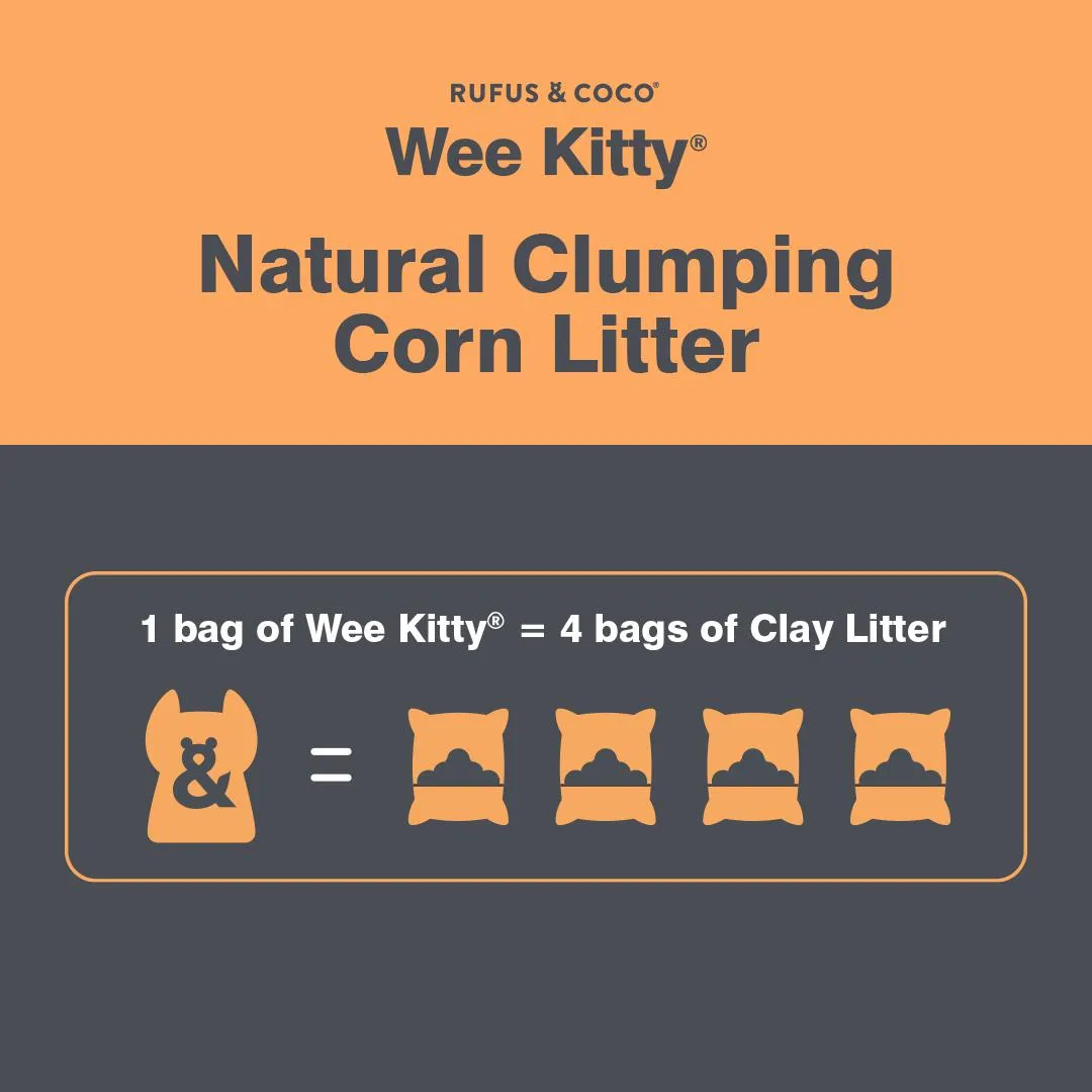 Rufus & Coco Wee Kitty Corn Clumping Cat Litter 2kg