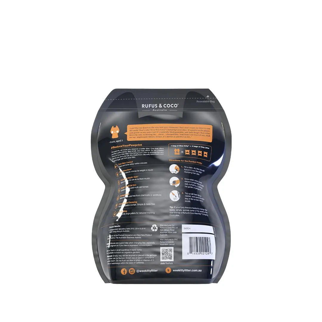 Rufus & Coco Wee Kitty Corn Clumping Cat Litter 2kg