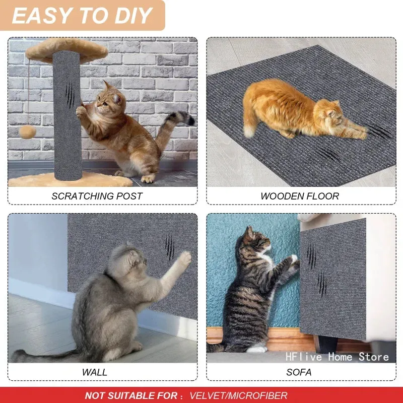Self-Adhesive Trimmable Cat Scratching Mat