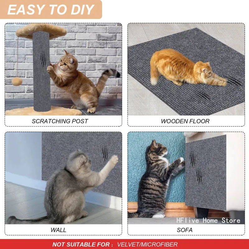 Self-Adhesive Trimmable Cat Scratching Mat