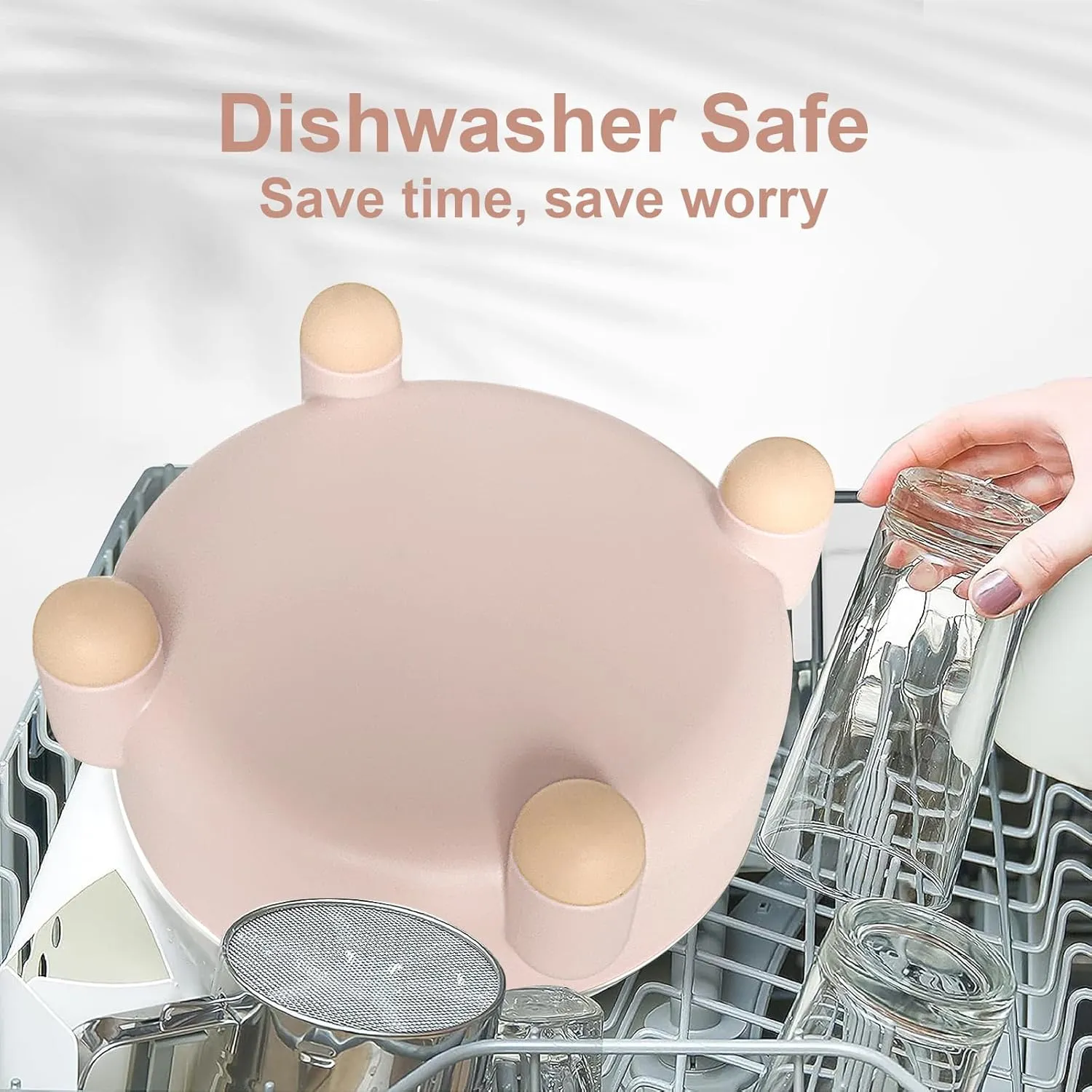 Stainless Steel Dog Bowl, cat, pet Food and Water Bowl, Four-Leg Non-Slip and Silent Rubber Bottom, Double-Layer Detachable Design, Dishwasher Safe, (24 oz, Pink)