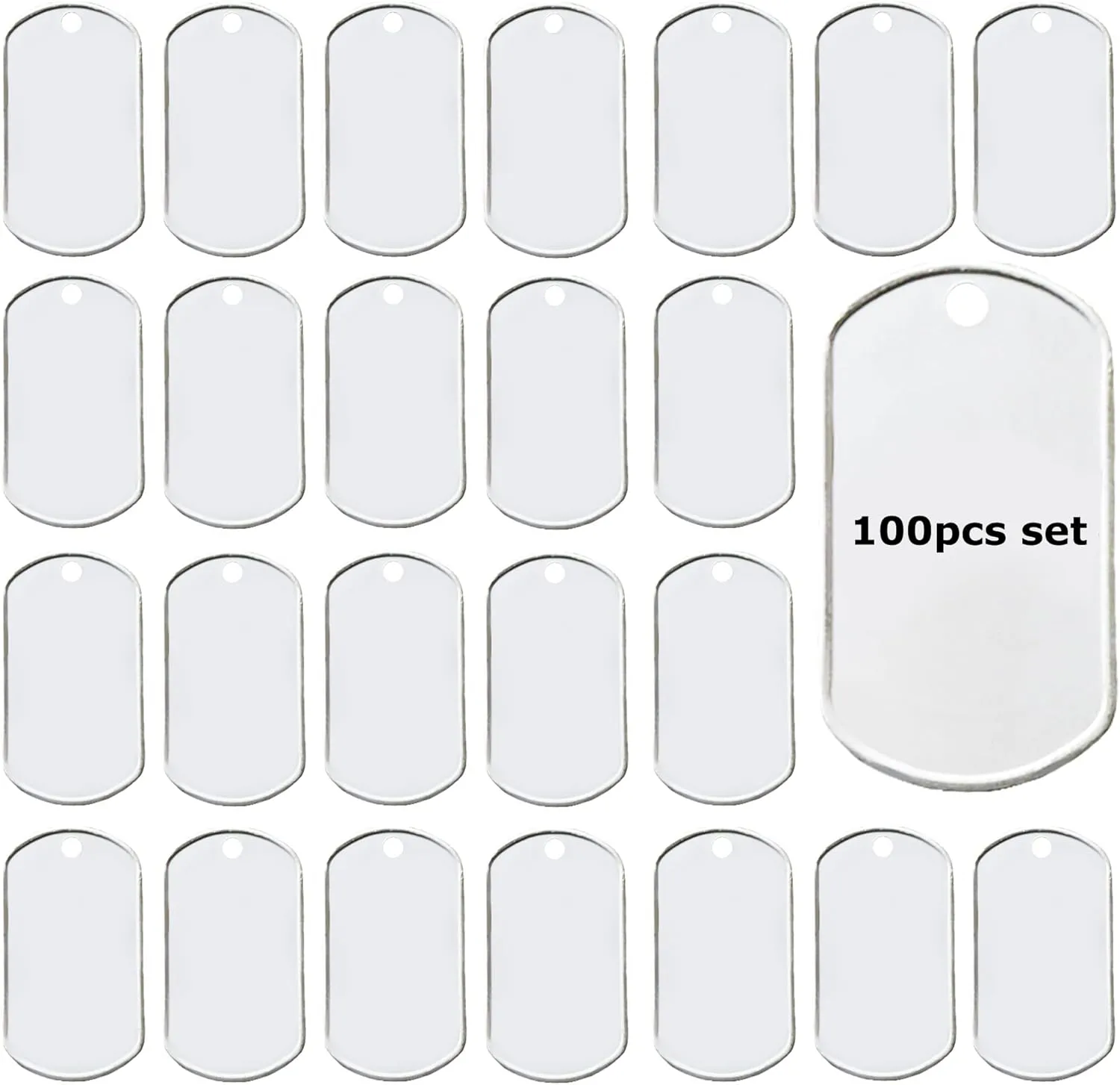 Stainless Steel Pet ID Tags,Dog Tag,Personalized Dog Tags and Cat Tags,Dog Tags Personalized, Personalized Dog Tags 100PCS