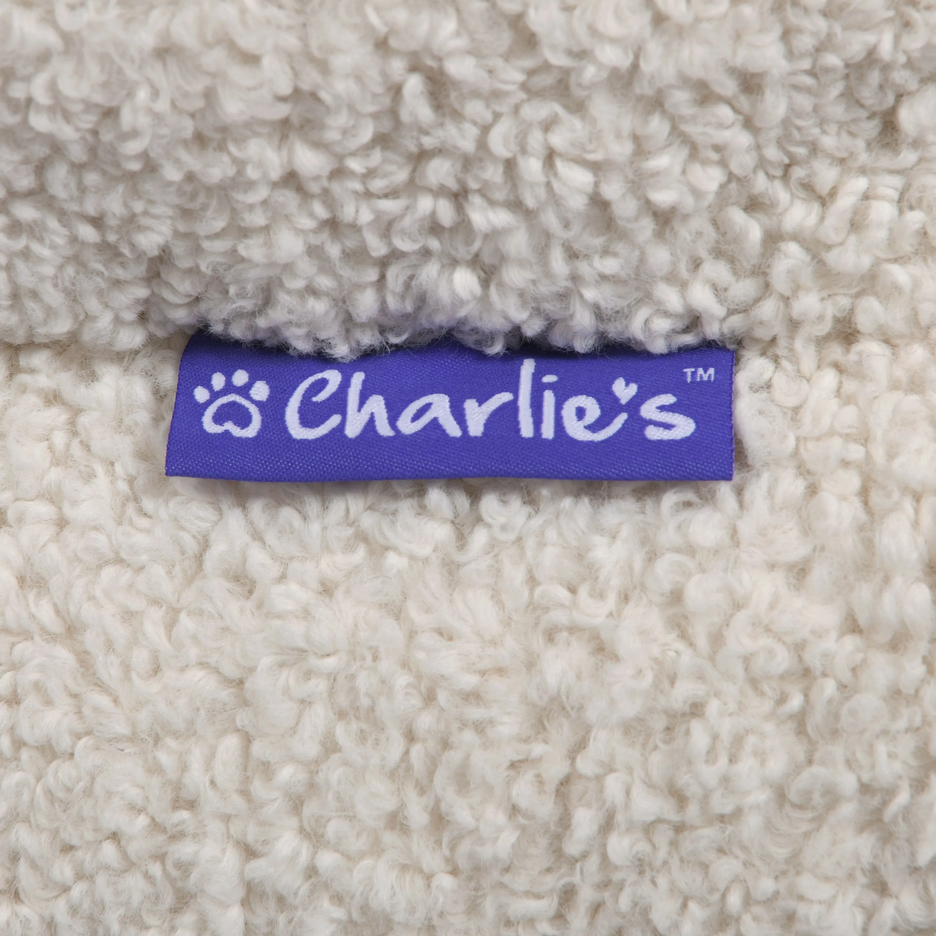 Teddy Fleece Memory Foam Sofa Pet Bed with Bolster - Cream