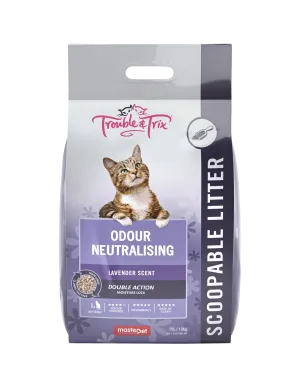 Trouble and Trix Odour Neutralising Lavender Clumping Cat Litter 15L