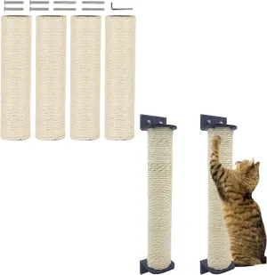 VCEPJH Cat Scratching Post Replacement Tower Scratch Pole Refill Parts with M8 Screws and Cat Scratching Post for Crate Cage Mounted Cat Scratcher Sisal Scratch for Scratching