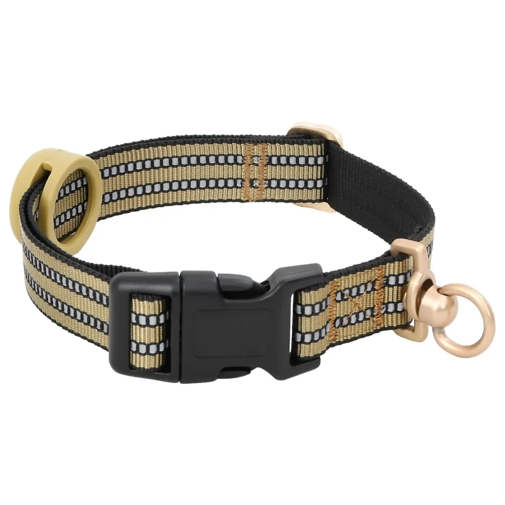 vidaXL Dog Harness with Lead & Collar Adjustable Camouflage Brown M