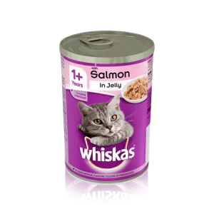 WHISKAS® 1  Can with Salmon in Jelly 390g
