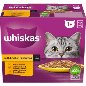 Whiskas Favourites 1  Chicken In Jelly 12x85g