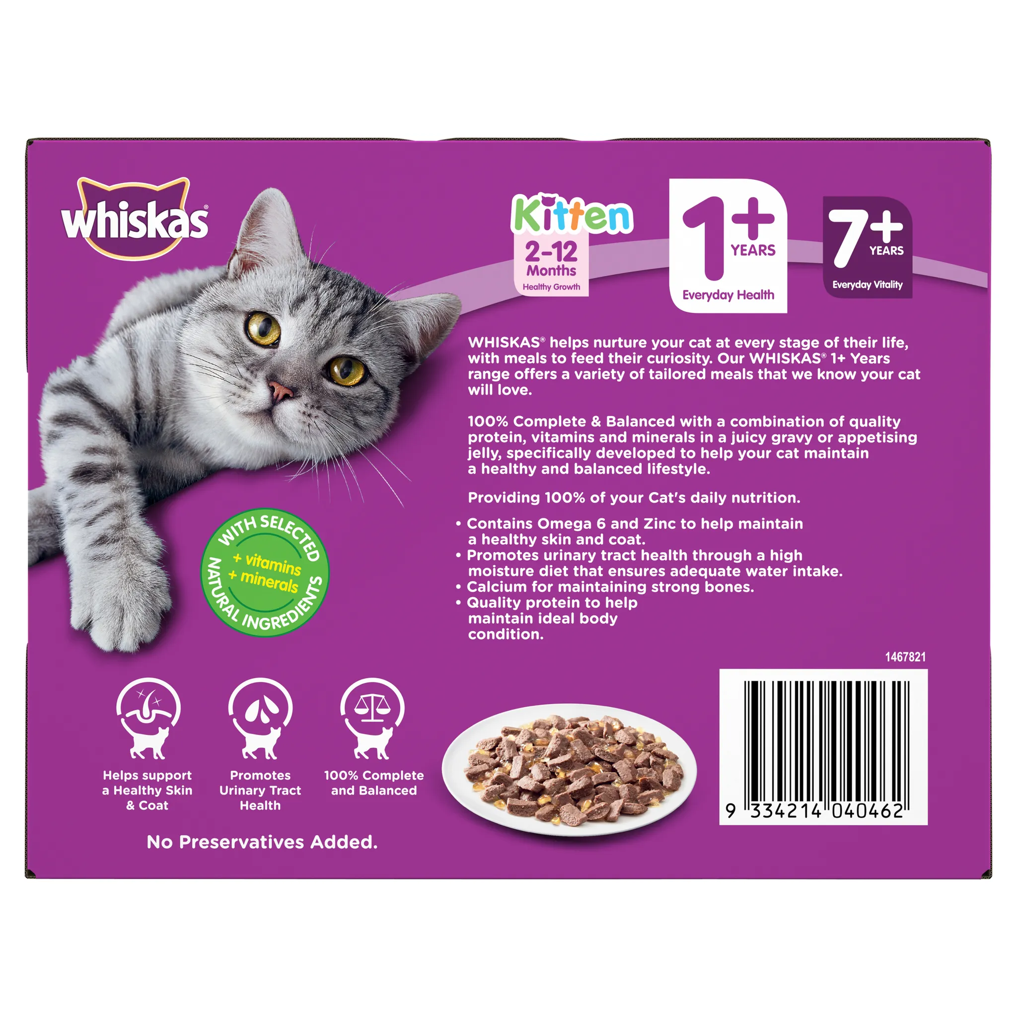 Whiskas Favourites Cat Adult 1 yrs Tuna Chunks In Jelly 85g x 12